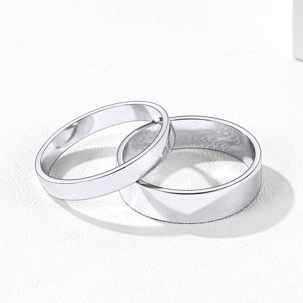 Matching Sterling Silver Wedding Bands for Couples
