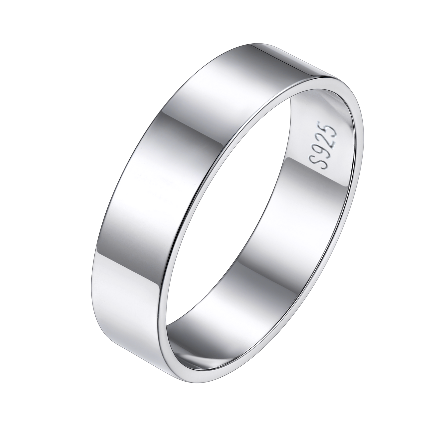 Sterling Silver Band Ring with S925 Marking
