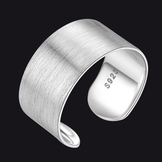 925 Sterling Silver Custom Open Band Ring for Men Women, 5/10/15mmimg