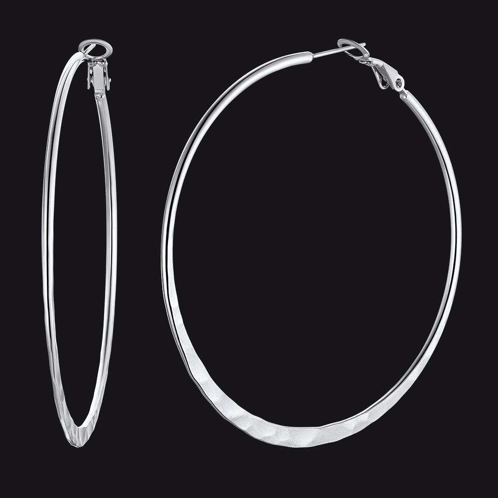 Simple Hoop Earrings for Women 30/40/60/80 MM