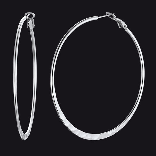 Simple Hoop Earrings for Women 30/40/60/80 MMimg