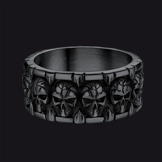 Skull Evil Teeth Stainless Steel Ring For Menimg