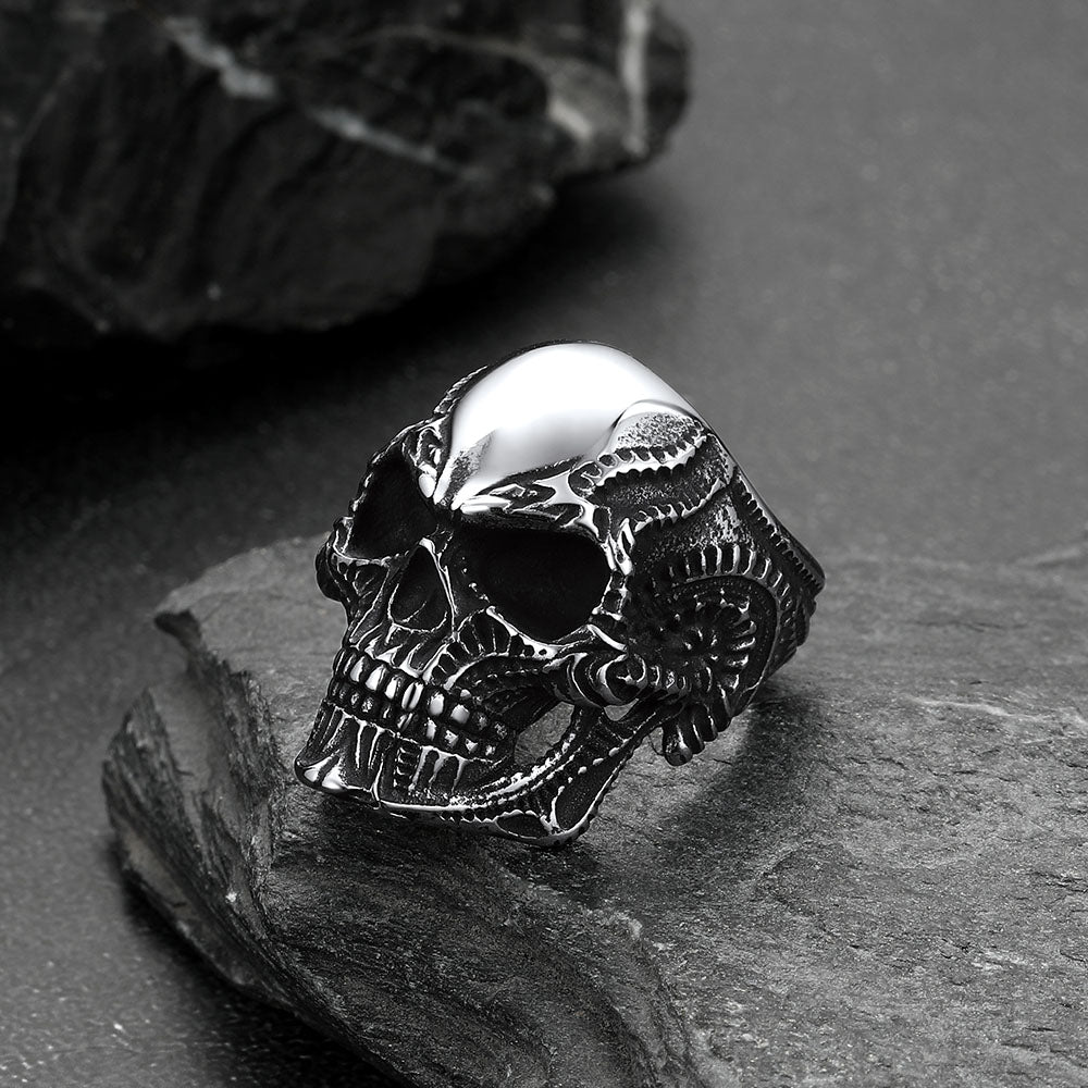 FaithHeart Gothic Skull Stainless Steel Ring FaithHeart