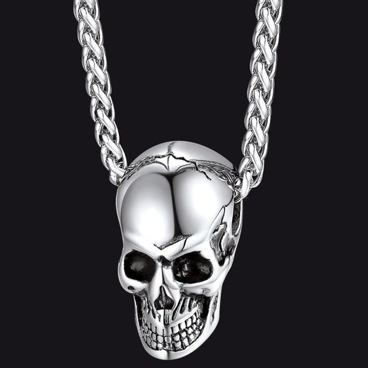 FaithHeart Skull Cremation Urn Necklace for Ashes for Men Womenimg