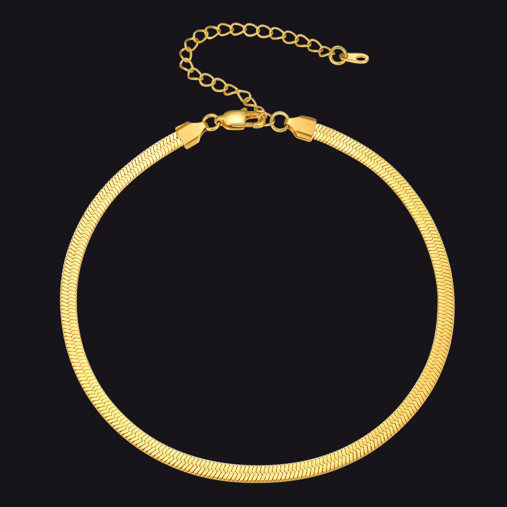 5mm Gold Flat Chain Necklace