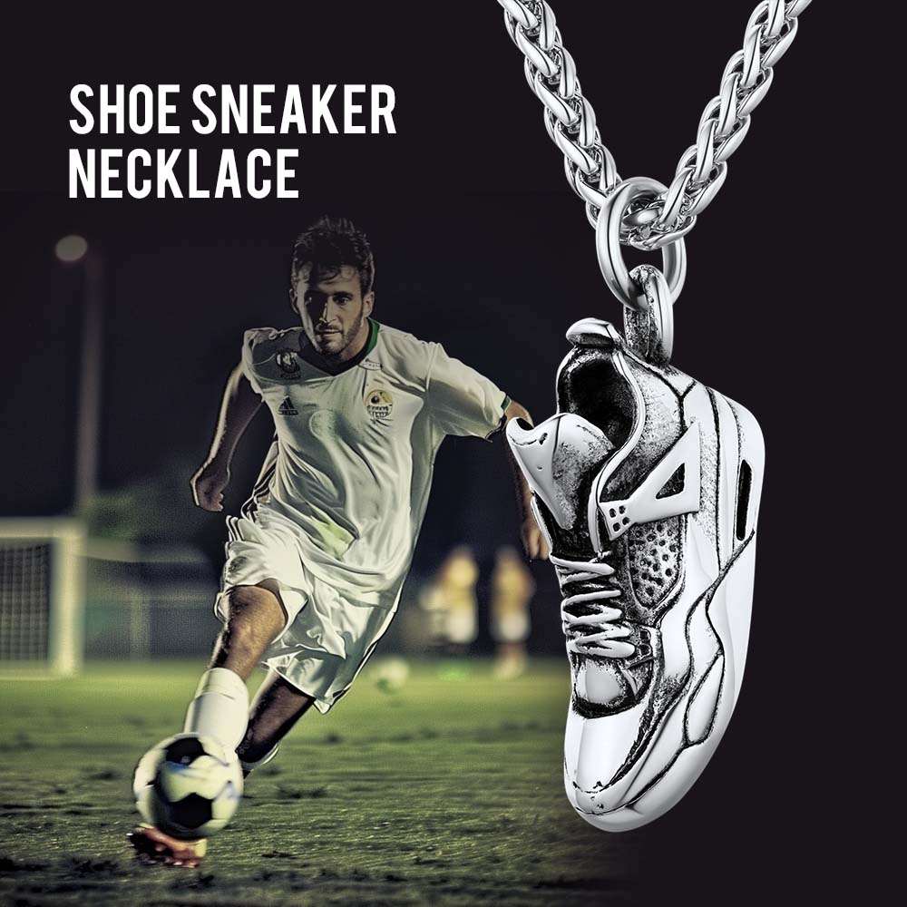 FaithHeart Running Shoe Cool Sport Pendant Necklaces FaithHeart