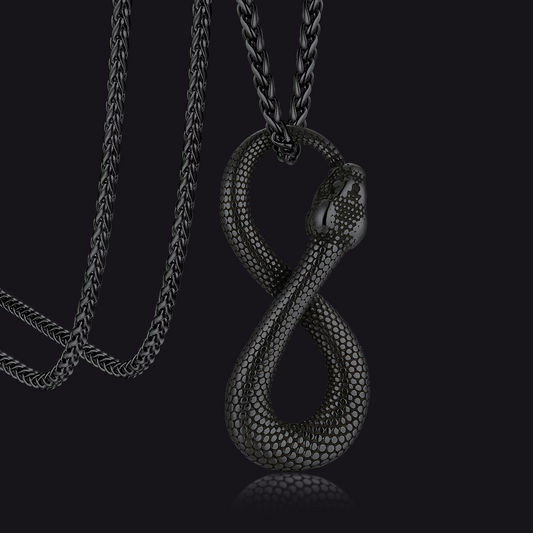 Stainless Steel Eight Pythons Chain Armor Animal Necklace for Men FaithHeart Jewelryimg