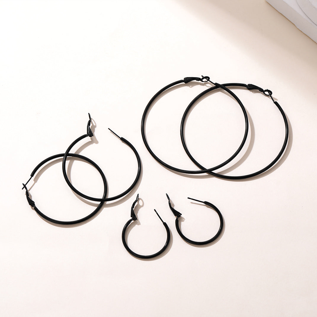 Stainless Steel Hoop Earrings for Women 30/50/80/100 MM