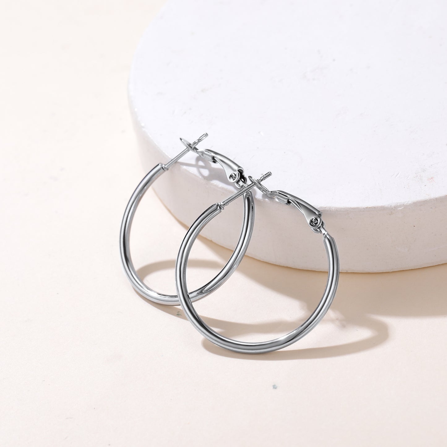 Stainless Steel Hoop Earrings for Women 30/50/80/100 MM