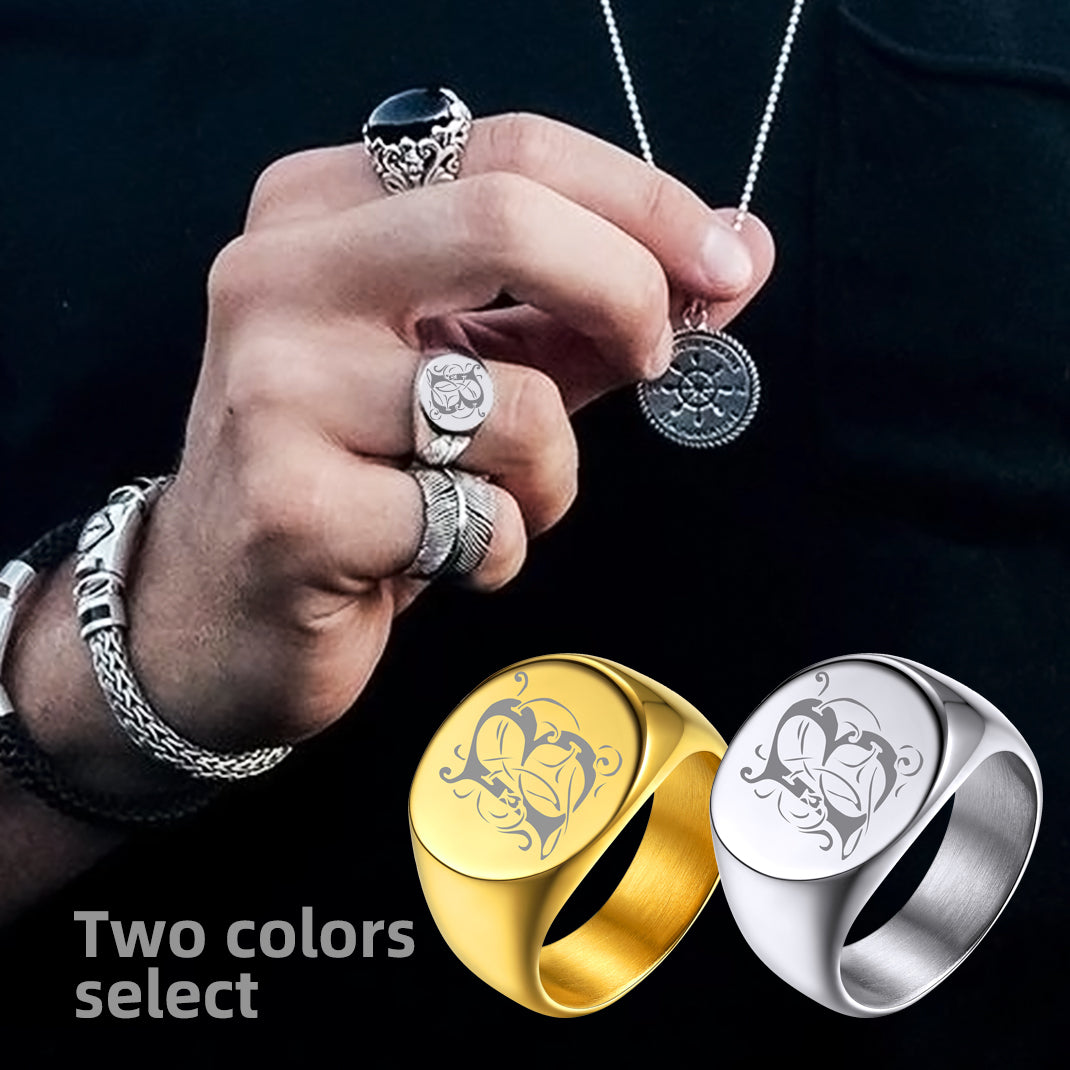 Personalized Statement Signet Ring Gifts for Men