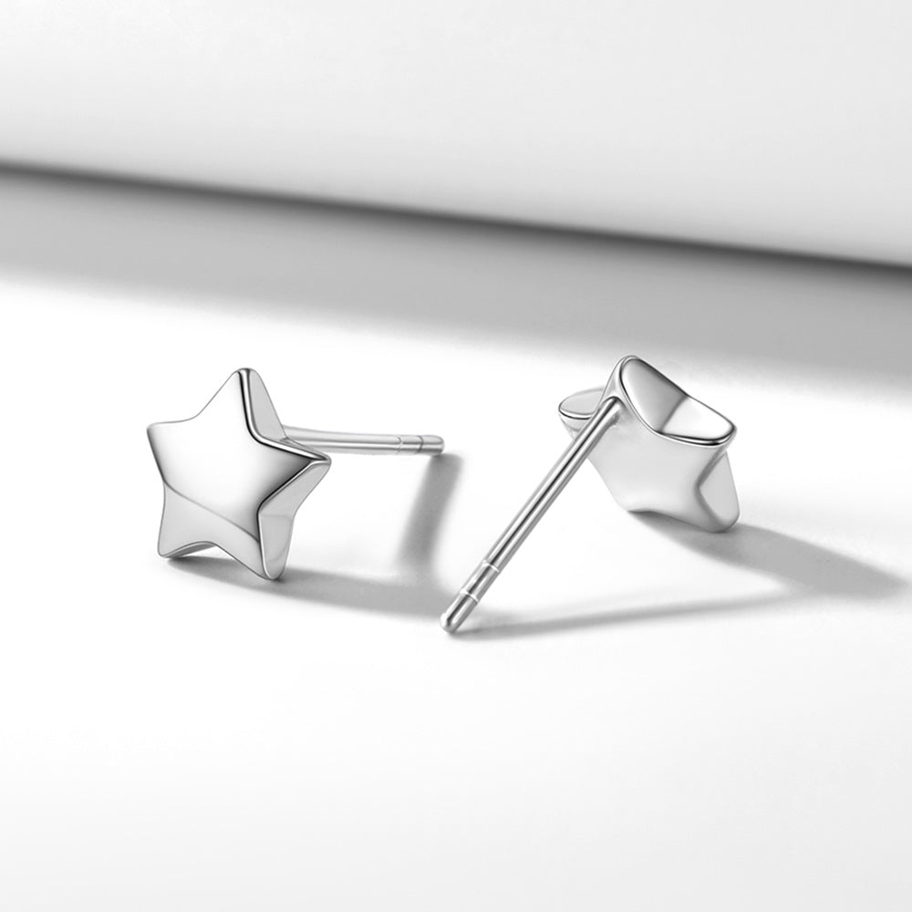 Sterling Silver Star Stud Earrings