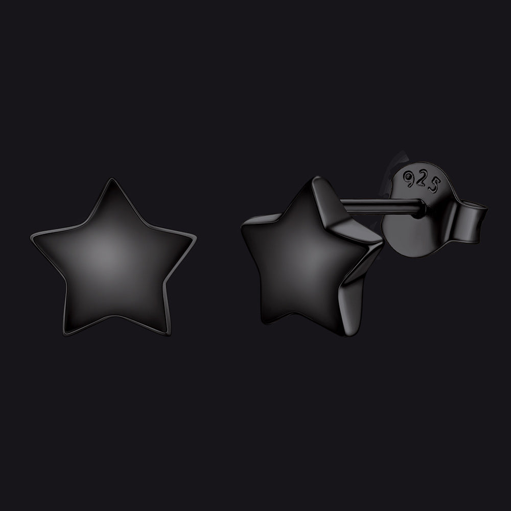 Sterling Silver Star Stud Earrings