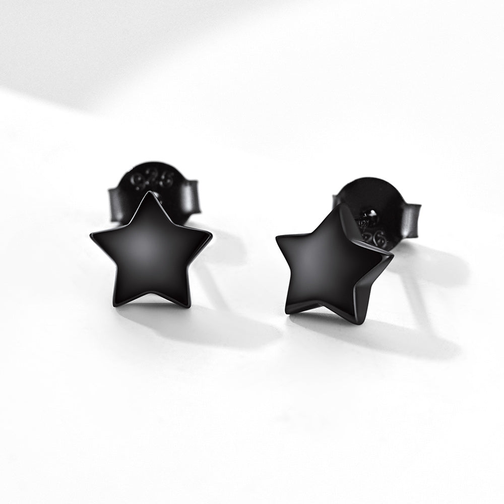 Sterling Silver Star Stud Earrings