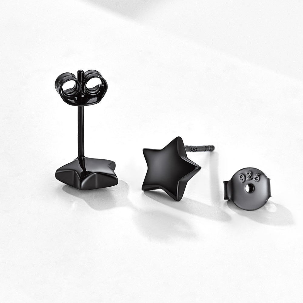 Sterling Silver Star Stud Earrings