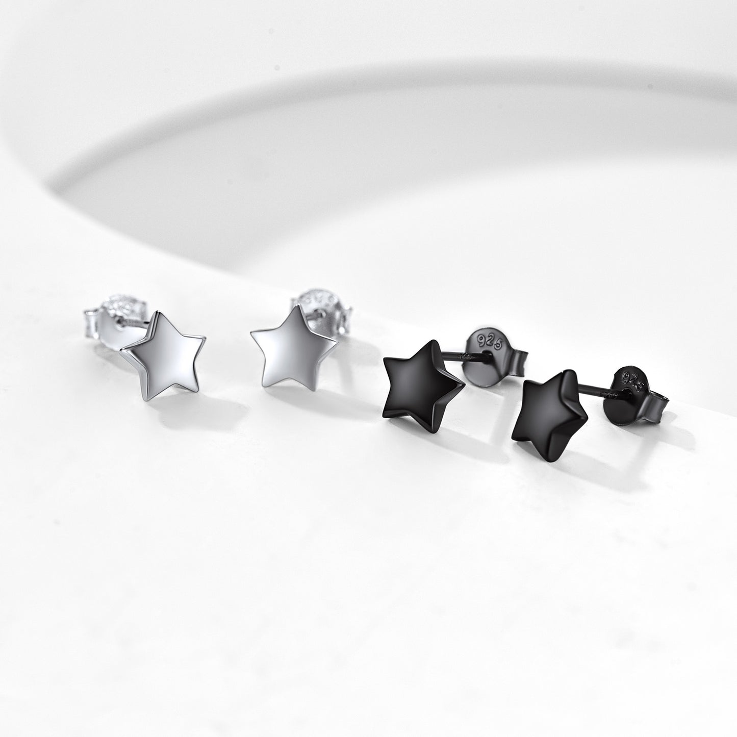 Sterling Silver Star Stud Earrings