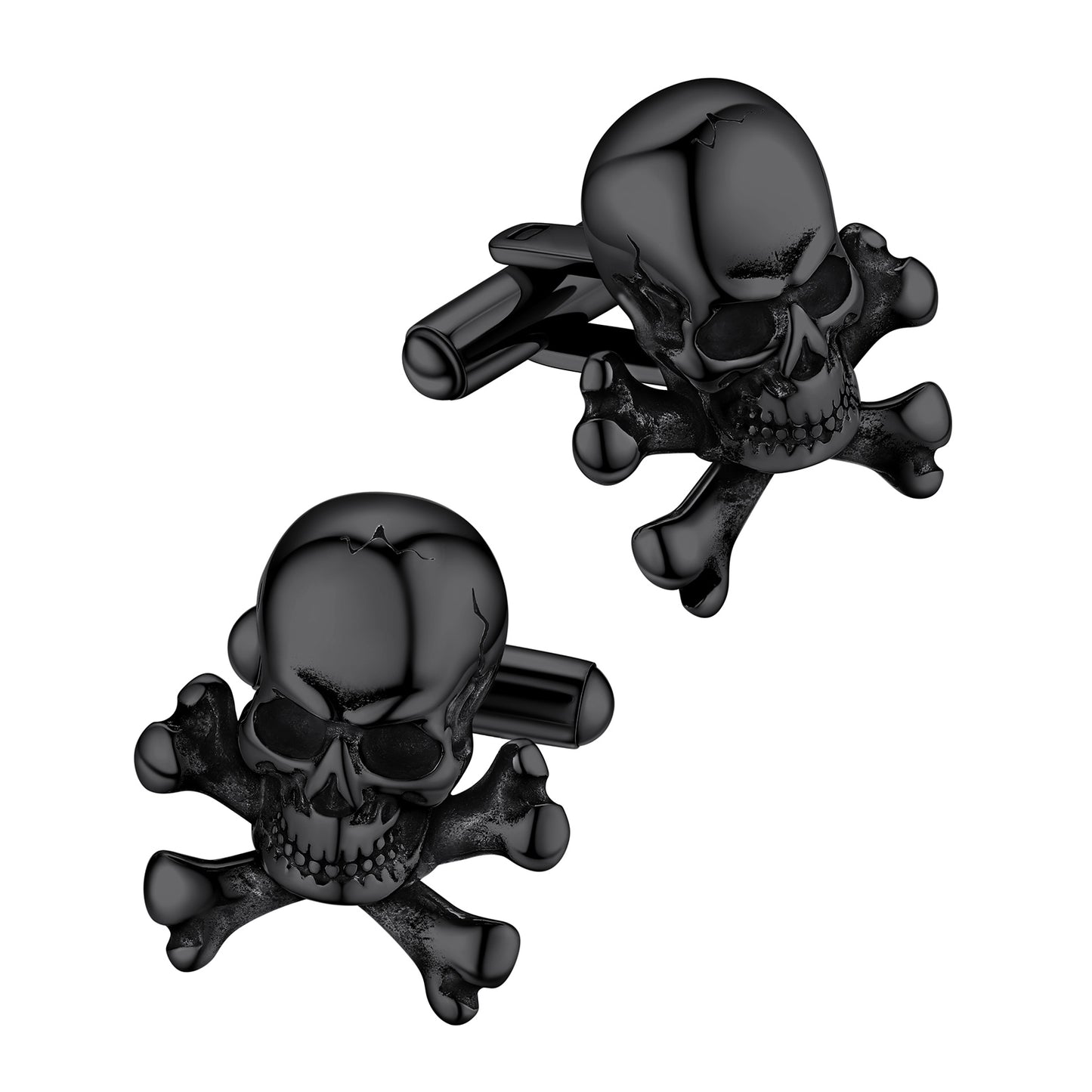 Skull Cufflinks With Pirate Crossbones For Men FaithHeart Jewelry
