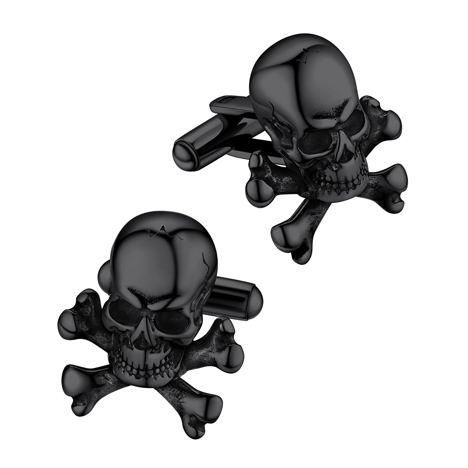 Skull Cufflinks With Pirate Crossbones For Men FaithHeart Jewelry