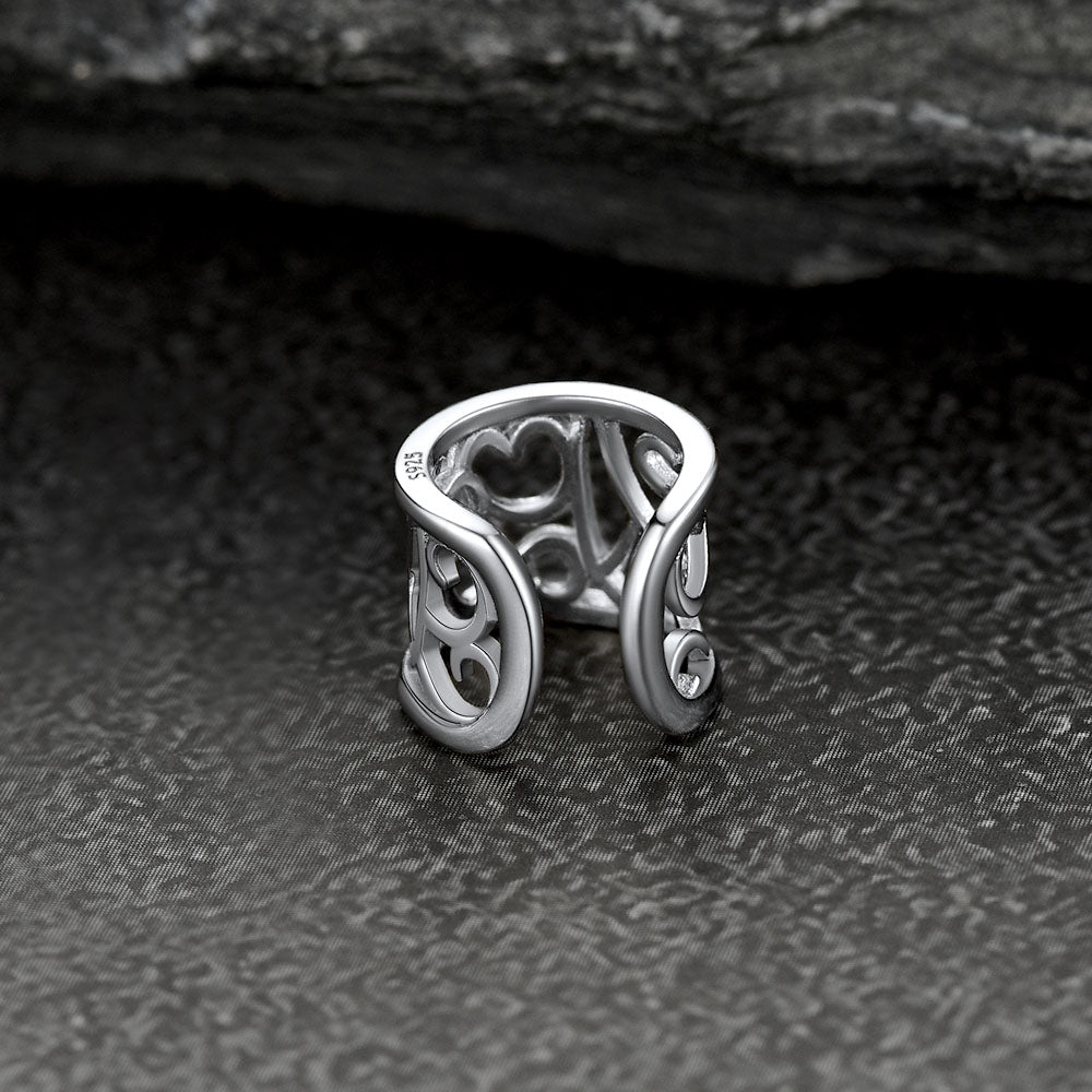 FaithHeart Celtic Knot 925 Sterling Silver Cartilage Ear Cuff 1 Pcs FaithHeart