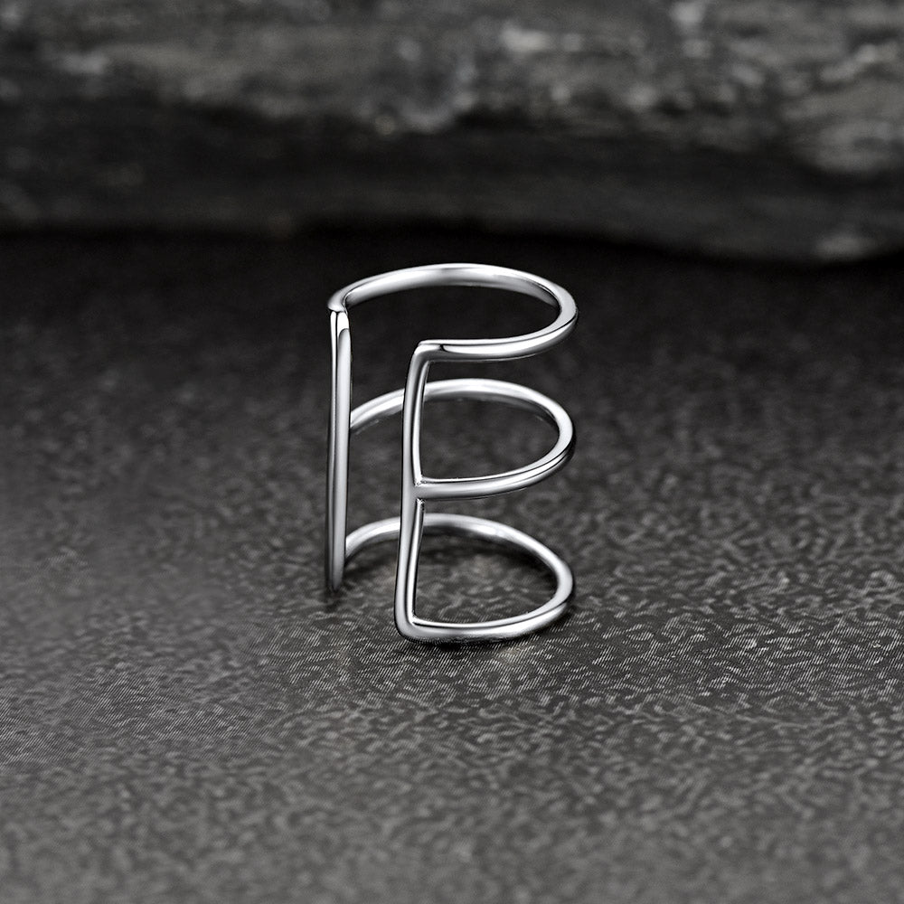 FaithHeart 925 Sterling Silver Cartilage Ear Cuff Wrap Earrings 1 Pcs FaithHeart