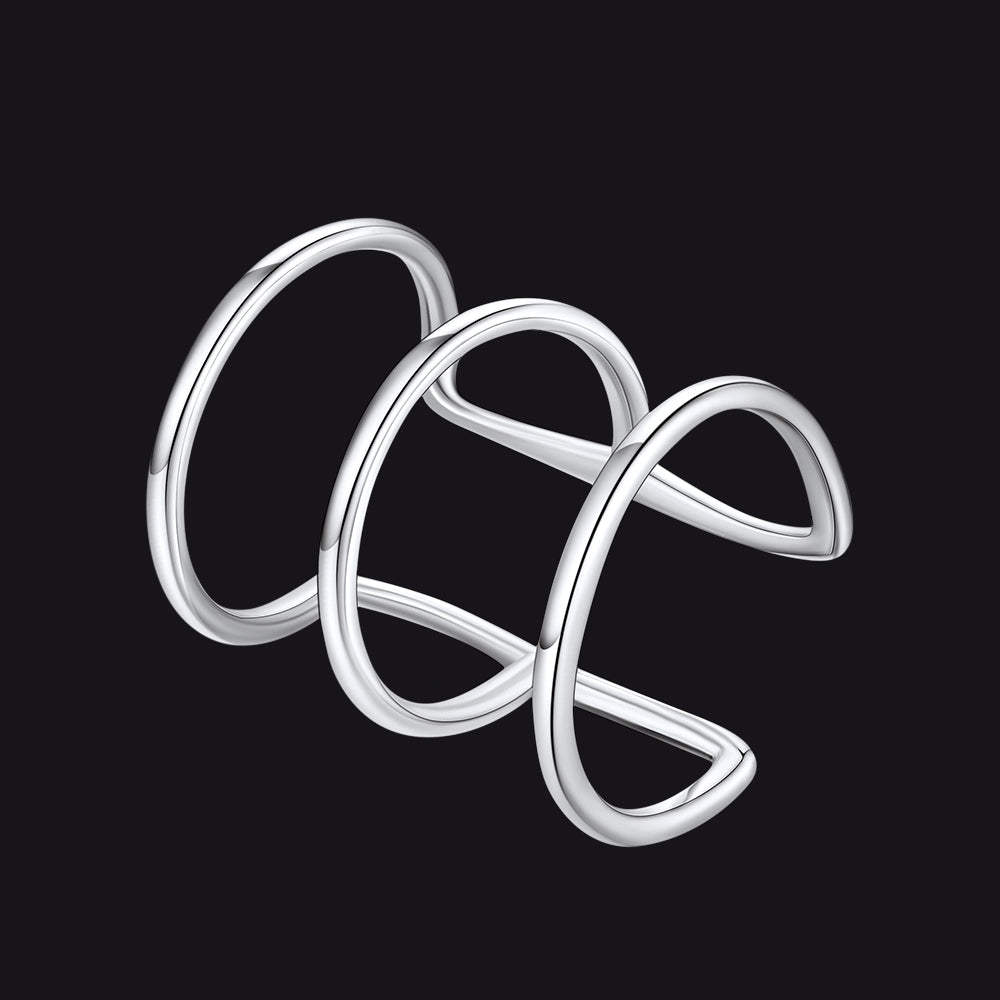 FaithHeart 925 Sterling Silver Cartilage Ear Cuff Wrap Earrings 1 Pcs FaithHeart