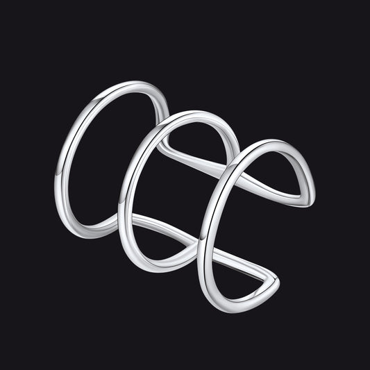 FaithHeart 925 Sterling Silver Cartilage Ear Cuff Wrap Earrings 1 Pcs FaithHeartimg