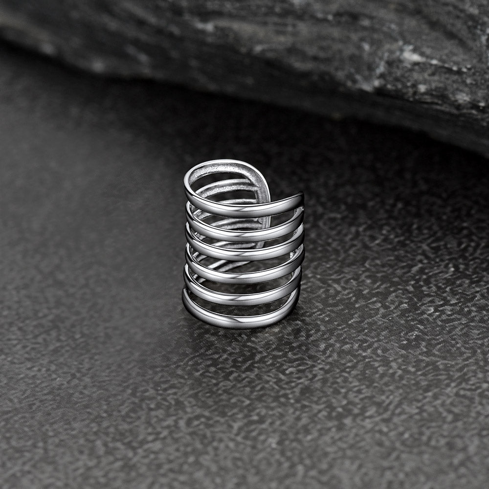 FaithHeart 925 Sterling Silver Ear Cuff Cartilage Clip-on Wrap Hoop Earrings 1 Pcs FaithHeart