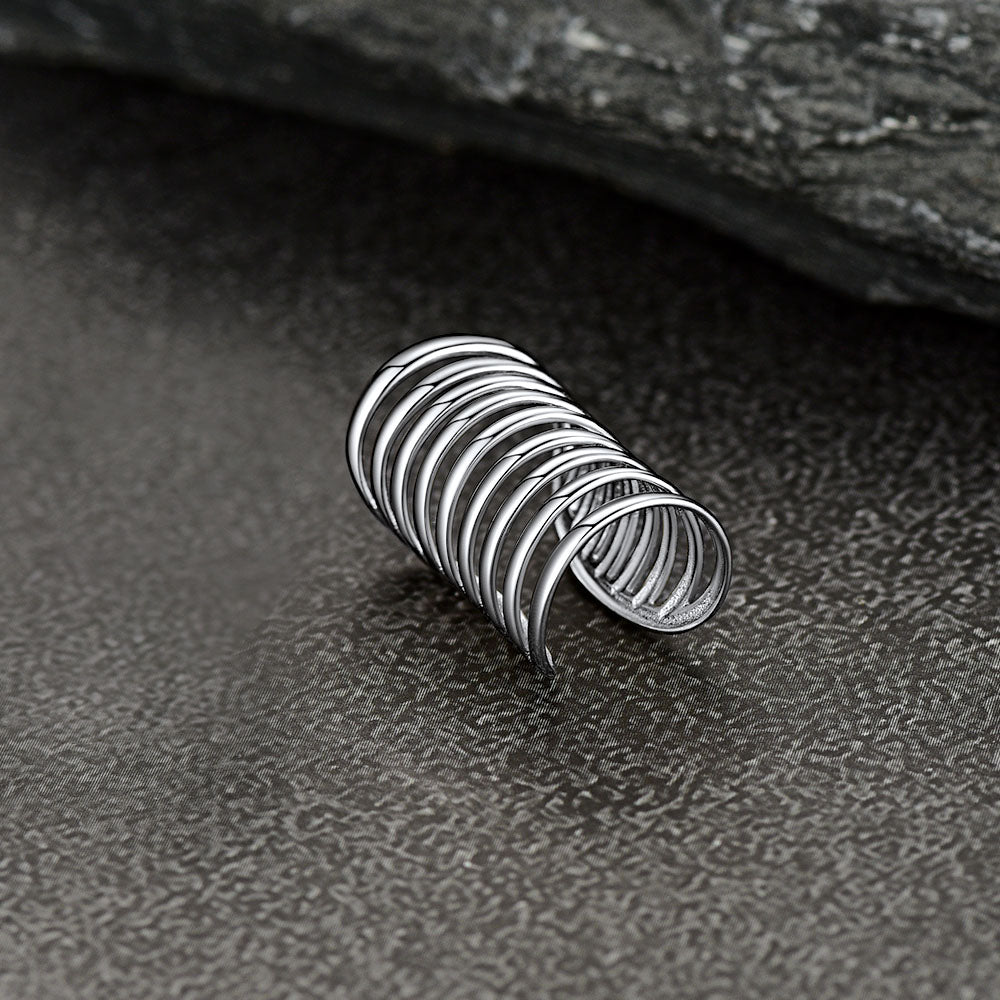 FaithHeart 925 Sterling Silver Ear Cuff Cartilage Helix Wrap Hoop Earrings 1 Pcs FaithHeart