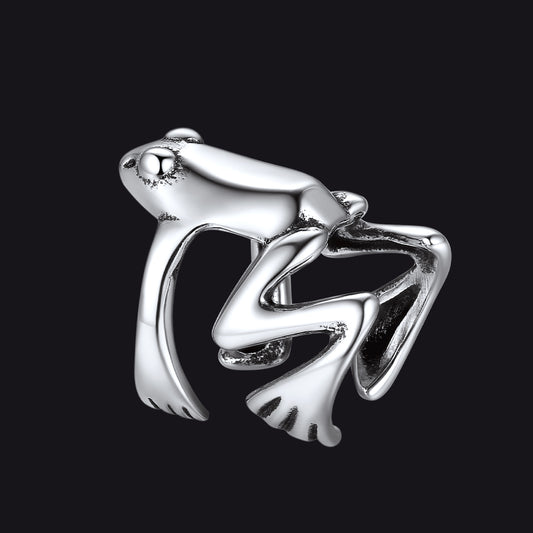 FaithHeart 925 Sterling Silver Frog Ear Cuff Cartilage Earrings 1 Pcs FaithHeartimg