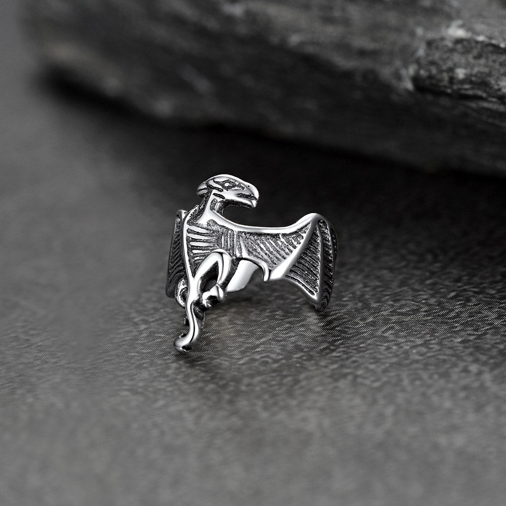 FaithHeart 925 Sterling Silver Dragon Ear Cuff 1 Pcs FaithHeart