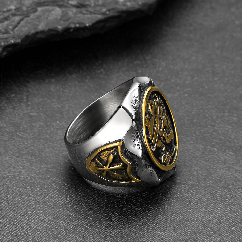 stainless steel gothic skull ring halloween jewelry for men