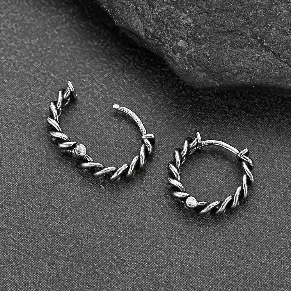 Tribal Vintage Chain Link Hoop Earrings
