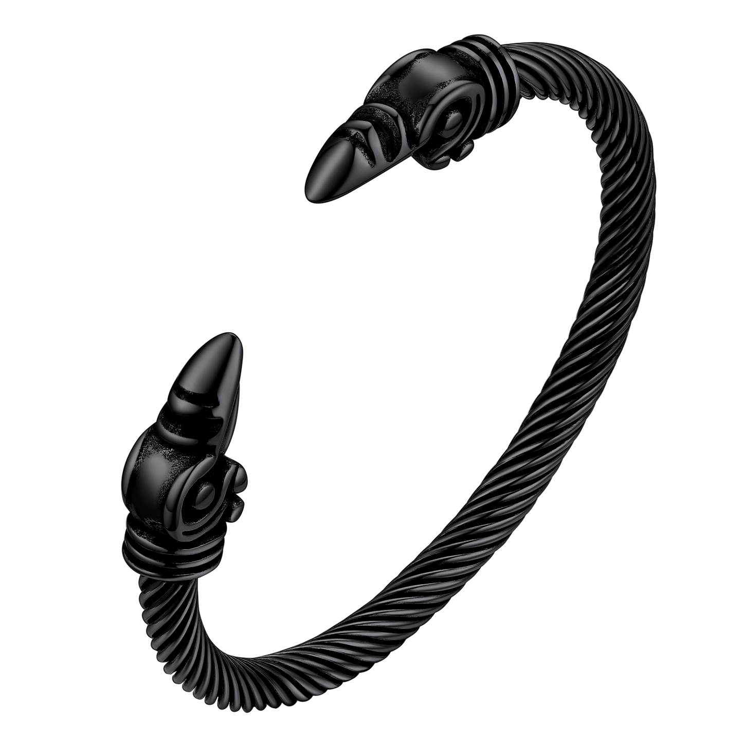 FaithHeart Viking Raven Cuff Bracelet Bangle for Men FaithHeart