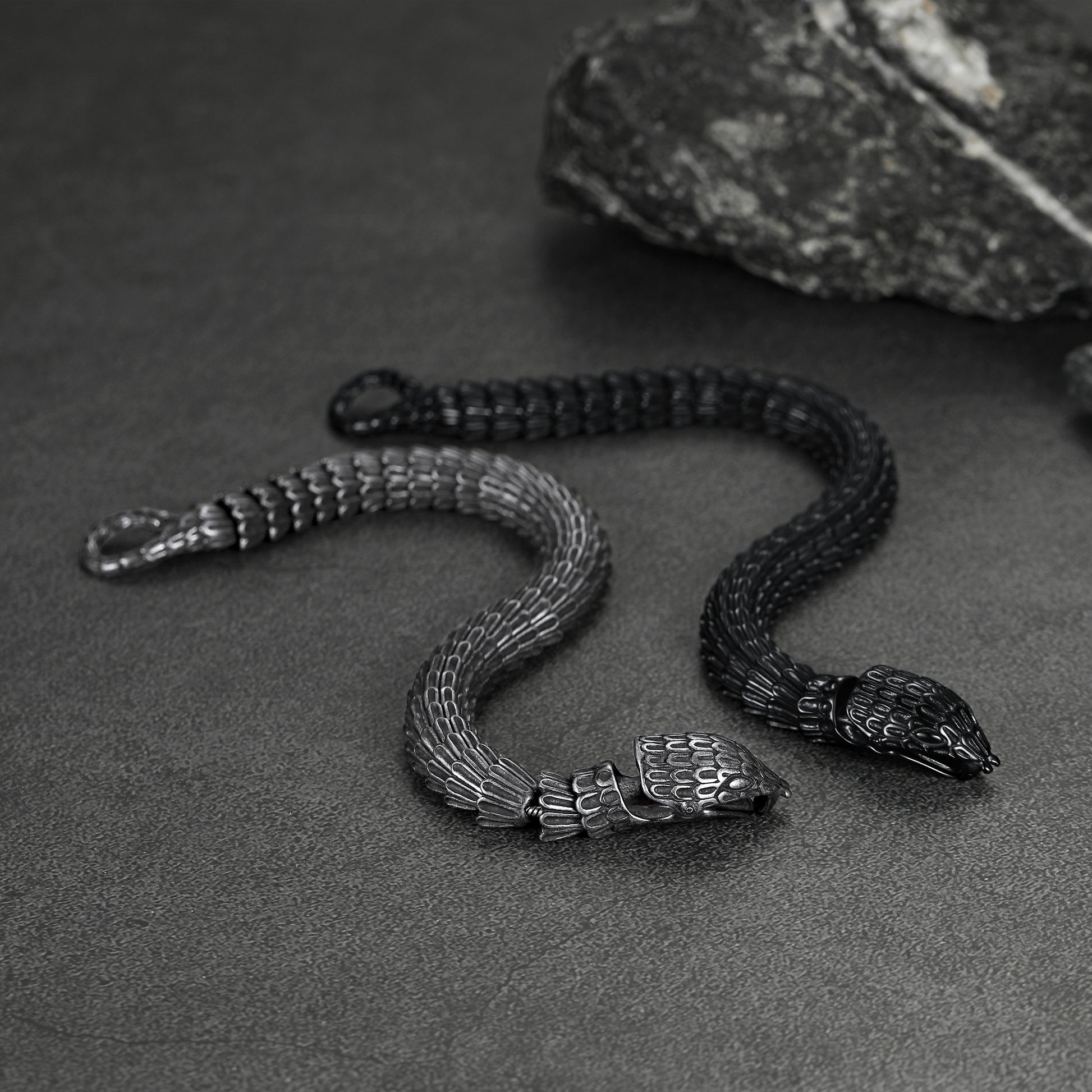 FaithHeart Viking Snake Jörmungandr  Bracelet Stainless Steel Bangle Bracelet FaithHeart