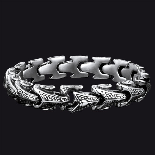 FaithHeart Viking Dragon Bracelet Vintage Stainless Steel Bangle Bracelet FaithHeartimg