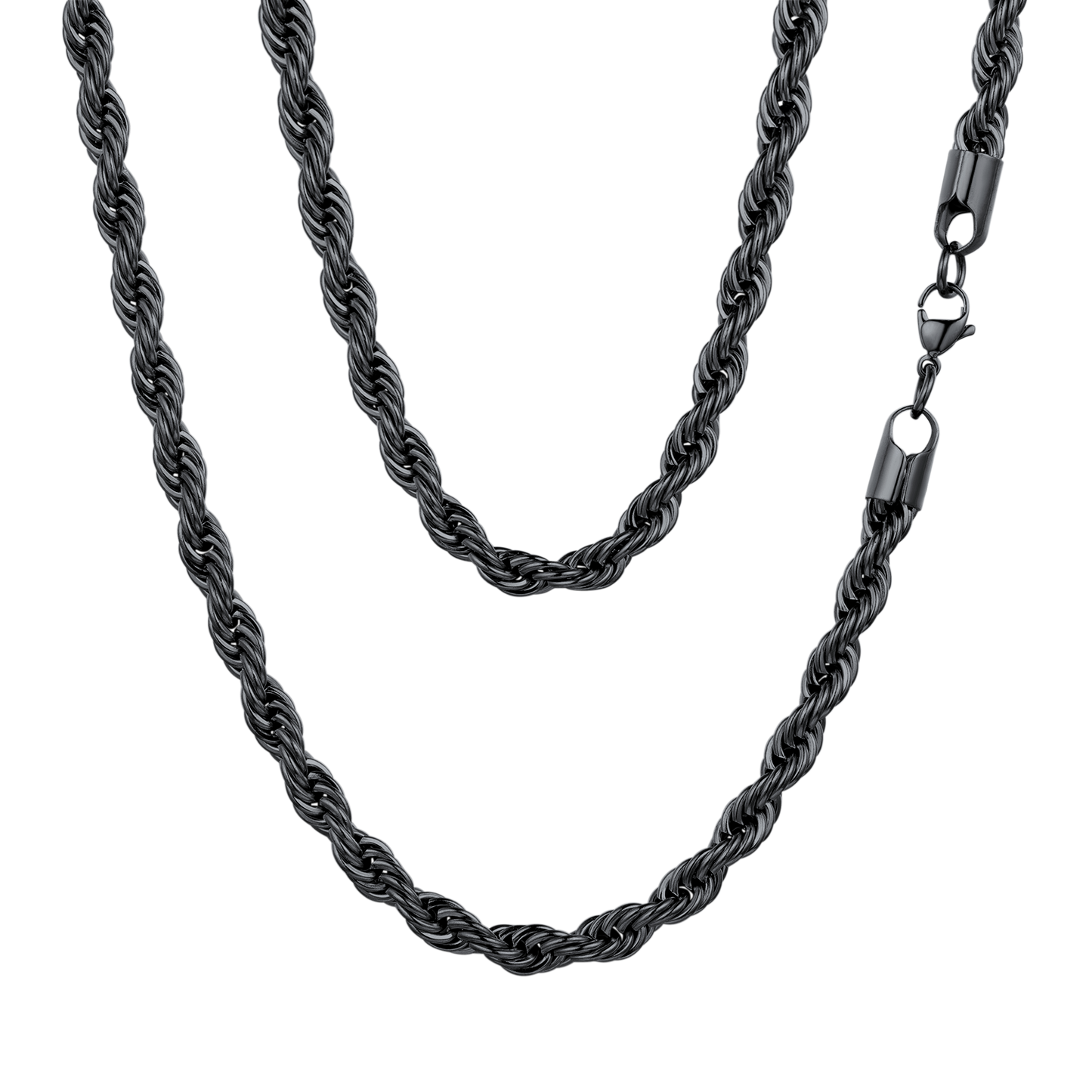 Twisted Rope Link Chain Necklace for Men Women