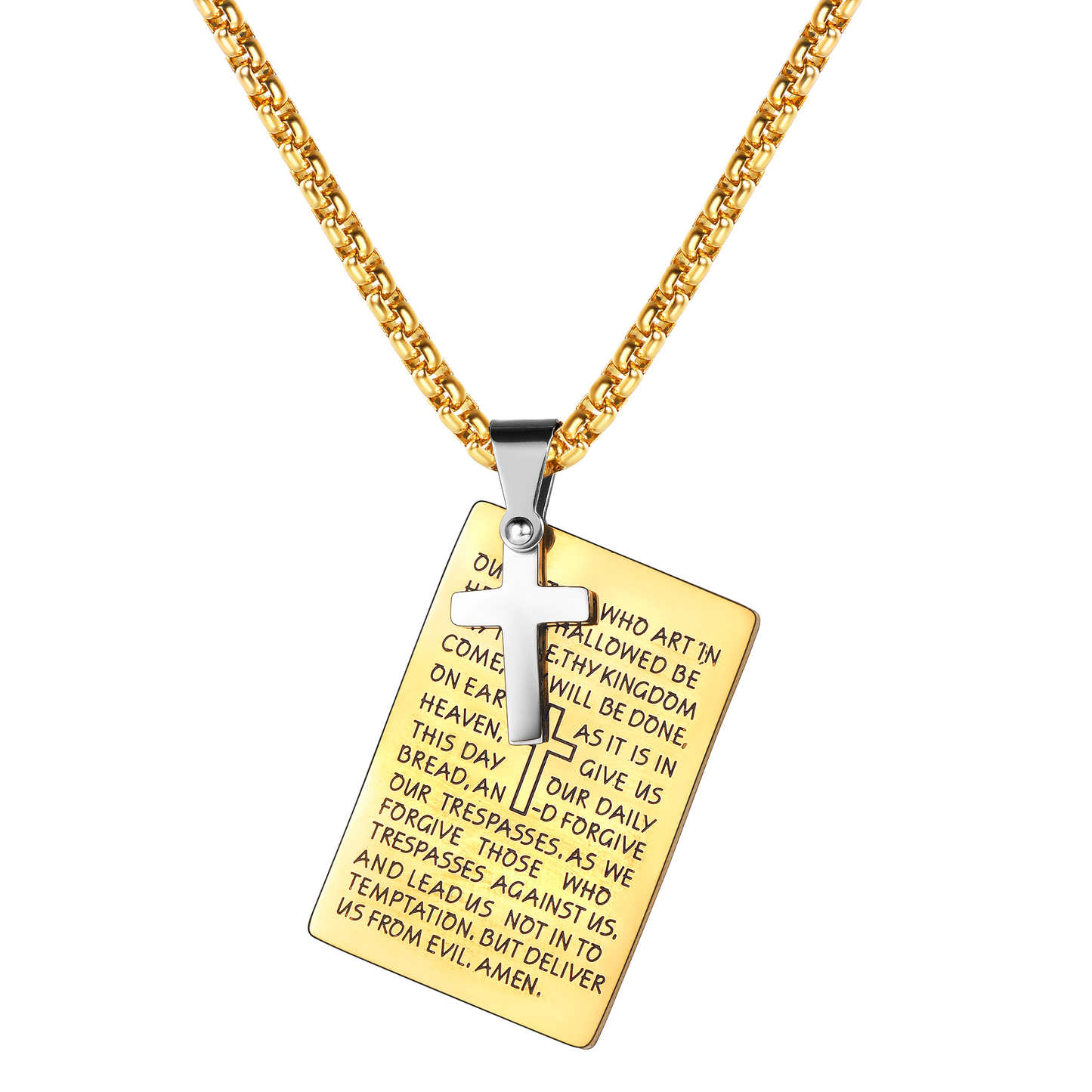 Crucifix Cross Pendant Necklace Religious Amulet Jewelry