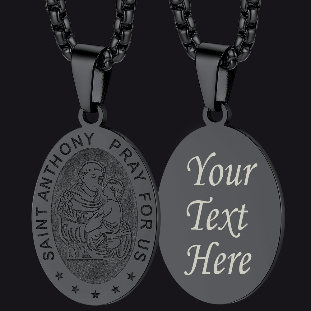 FaithHeart Saint Anthony Necklace Catholic Patron Saints Medal FaithHeart
