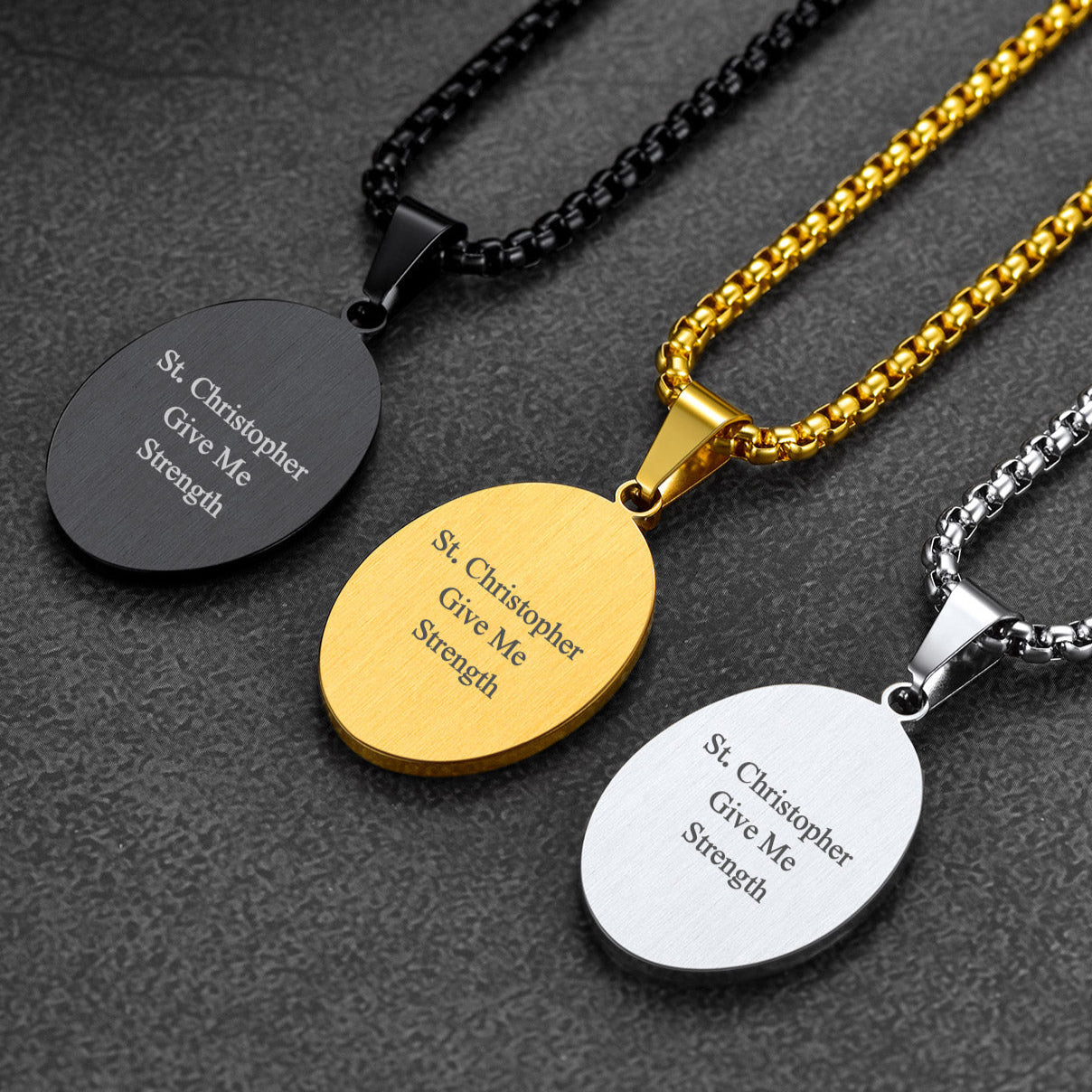Csutom Christian Saint Christopher Protection Necklace For Men