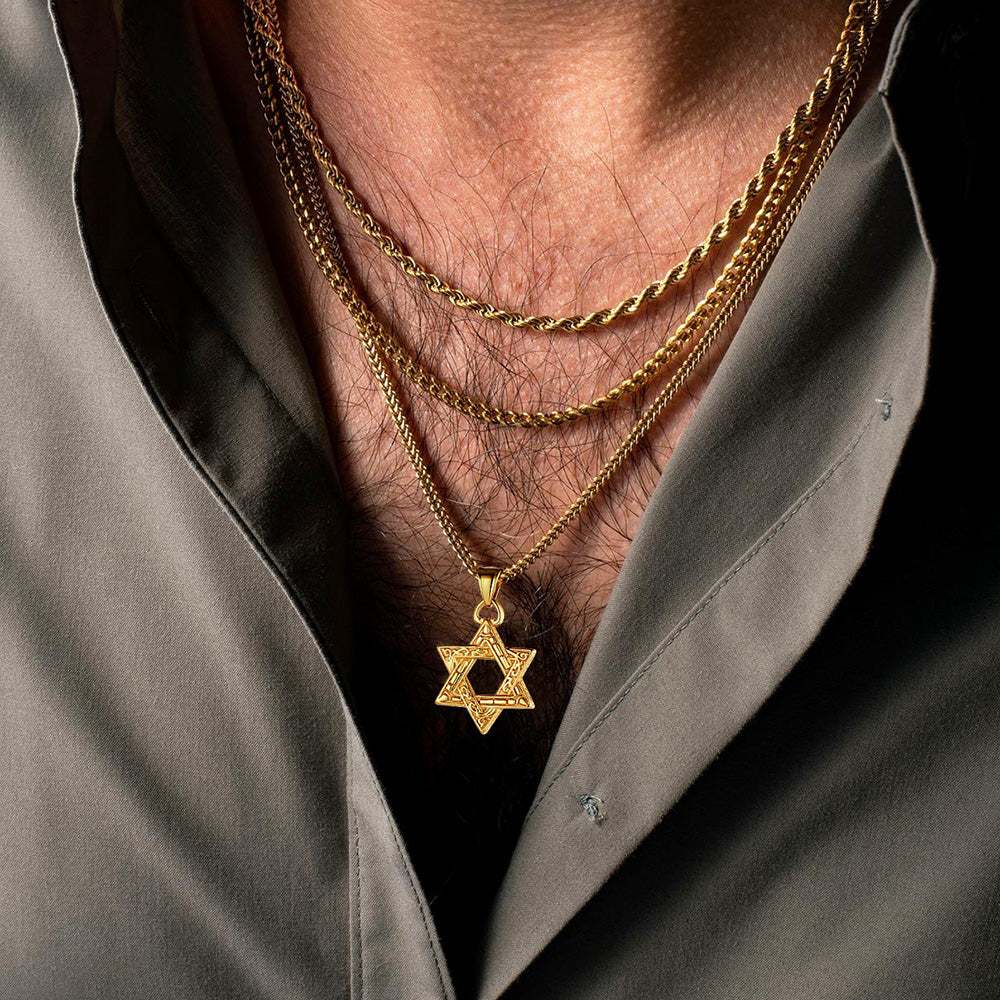 FaithHeart Star of David Pendant Necklace For Men/Women FaithHeart Jewelry