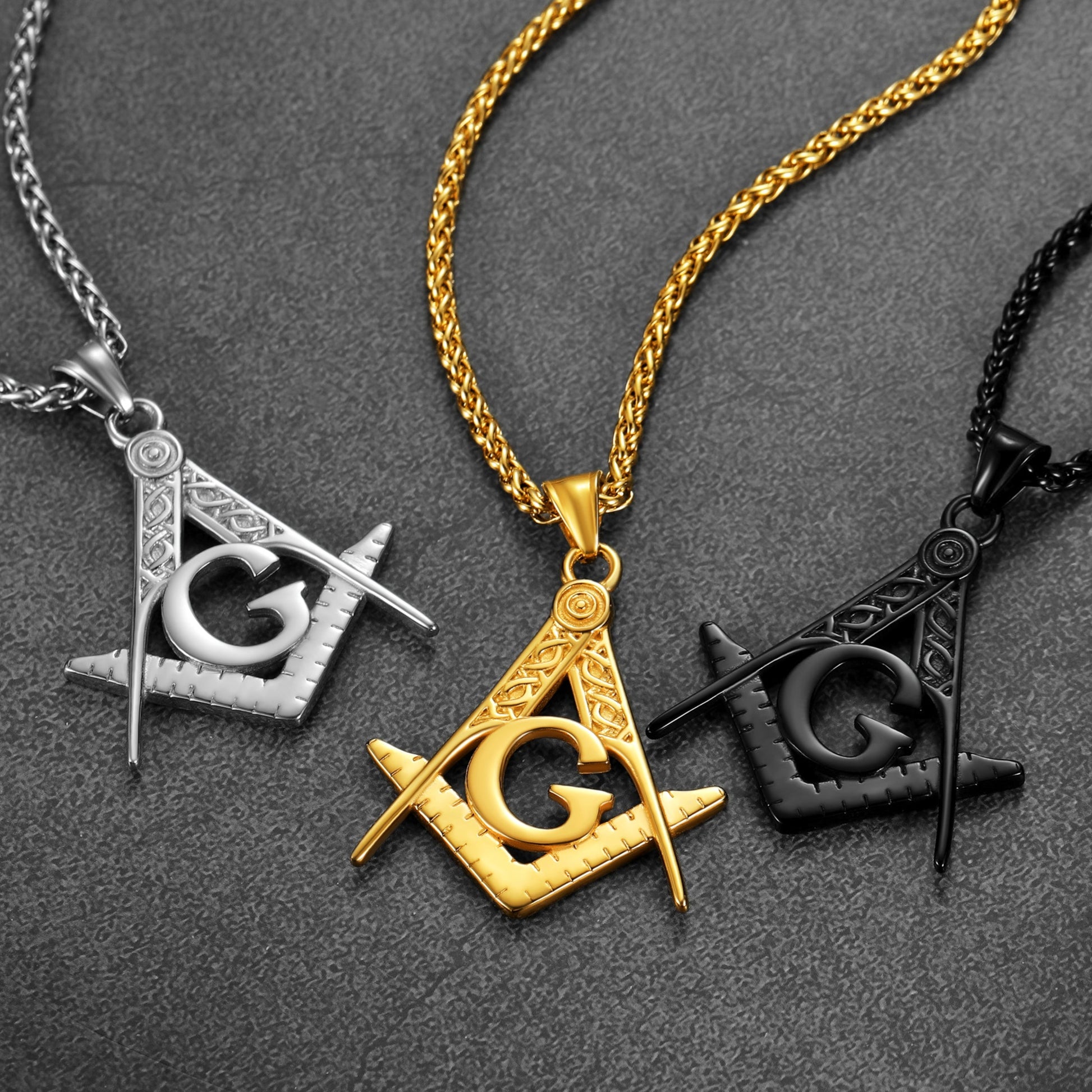 FaithHeart Masonic Pendant Necklace for Freemason FaithHeart