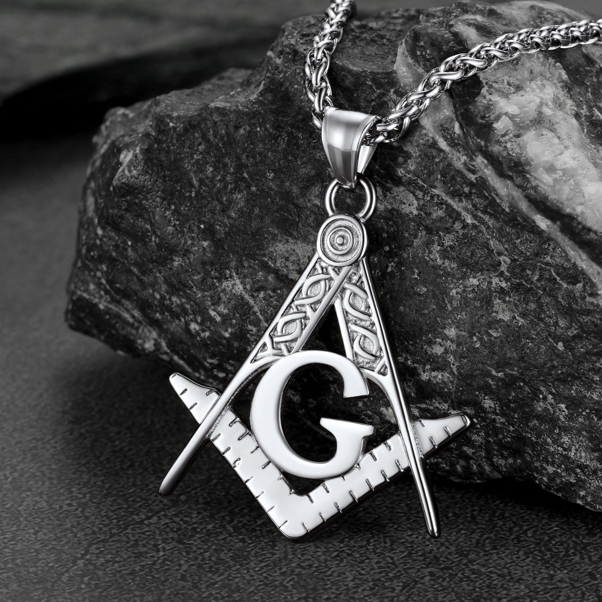 FaithHeart Masonic Pendant Necklace for Freemason FaithHeart