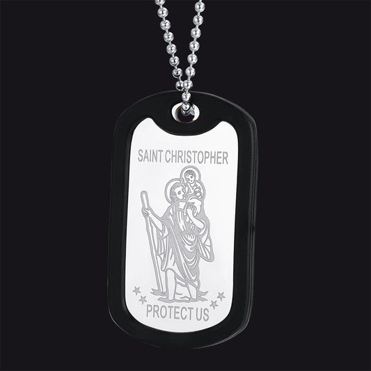 Personalised Saint Christopher Necklace For Menimg