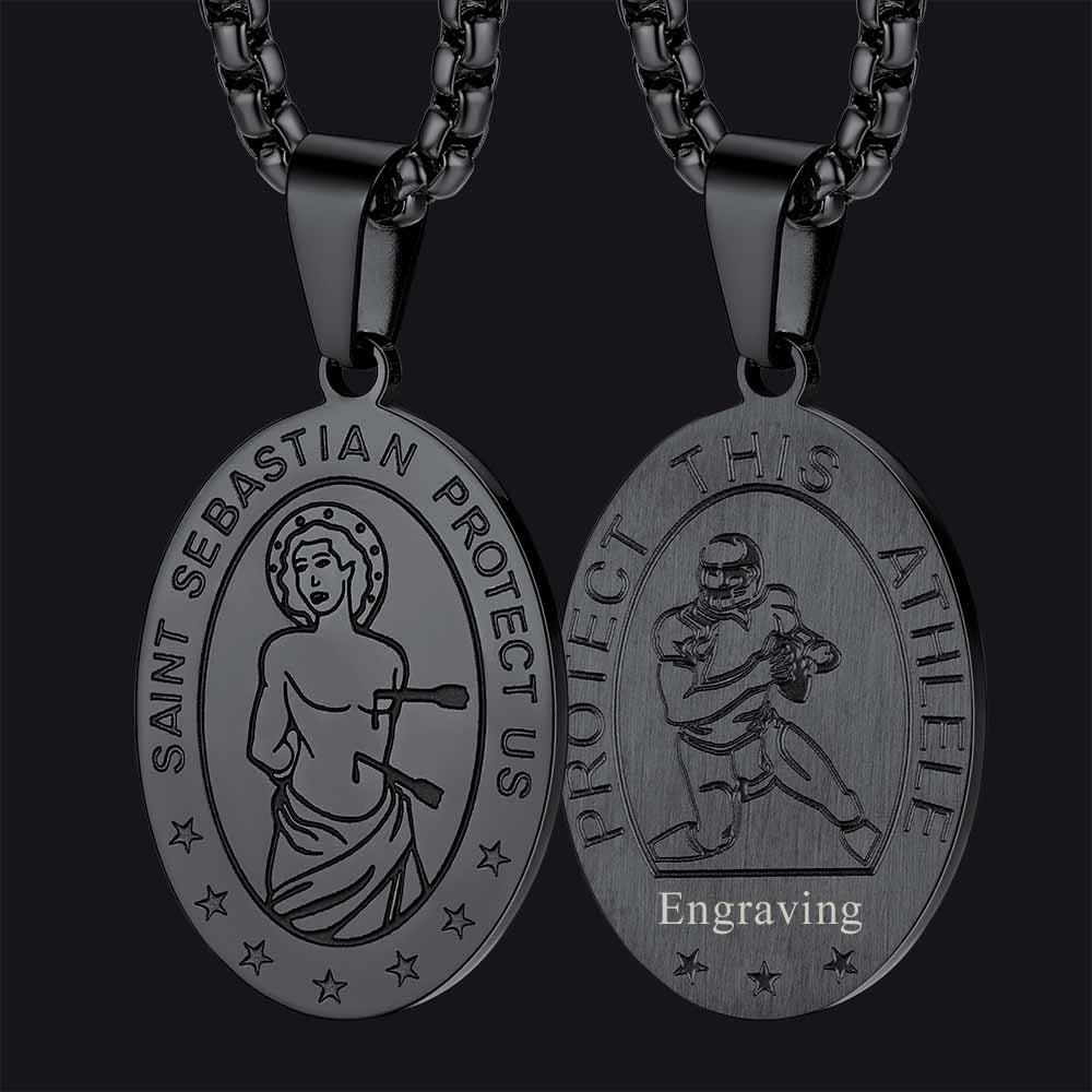 FaithHeart Saint Sebastian Necklace Patron Saint Protective Necklace FaithHeart