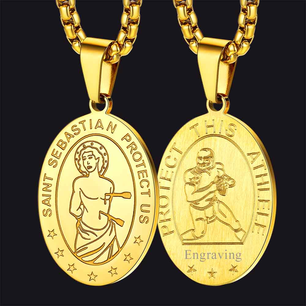FaithHeart Saint Sebastian Necklace Patron Saint Protective Necklace FaithHeart