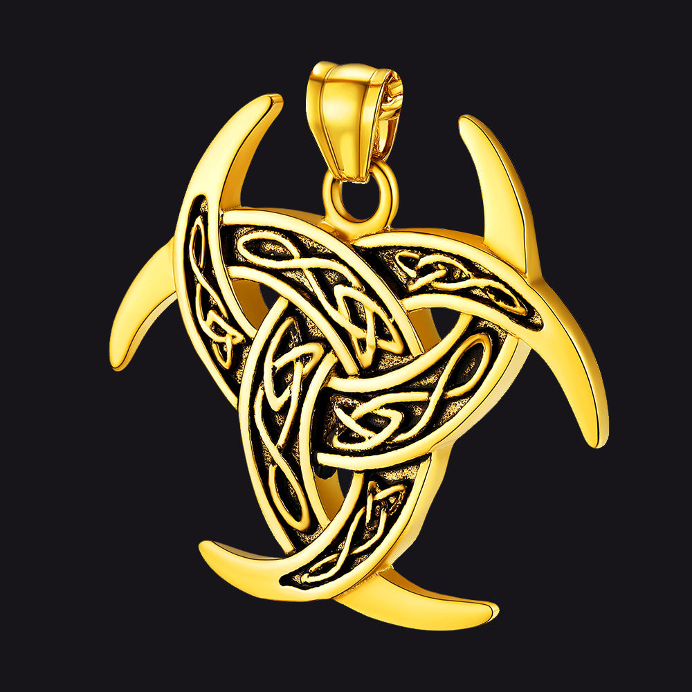 Triple Horn of Odin Pendant FaithHeart Jewelry