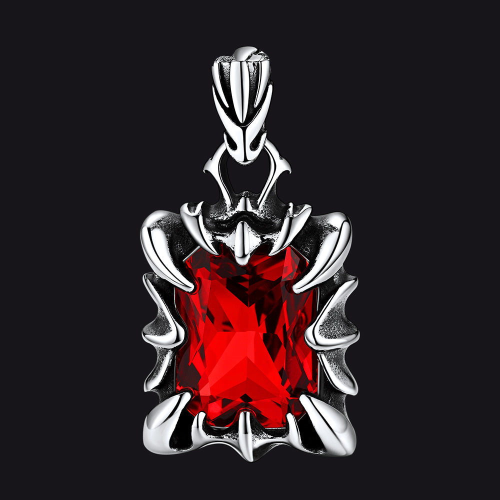 Ruby Dragon Claw Pendant FaithHeart Jewelry
