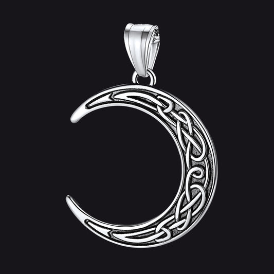 Celtic Crescent Moon Pendant FaithHeart Jewelryimg