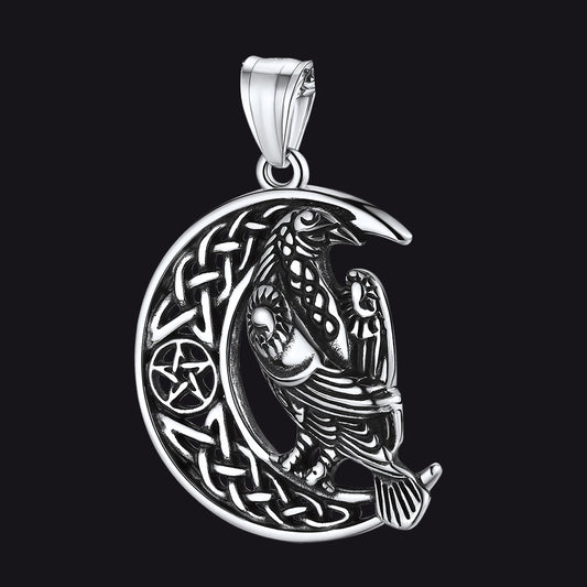 Viking Crescent Moon Pendant FaithHeart Jewelryimg