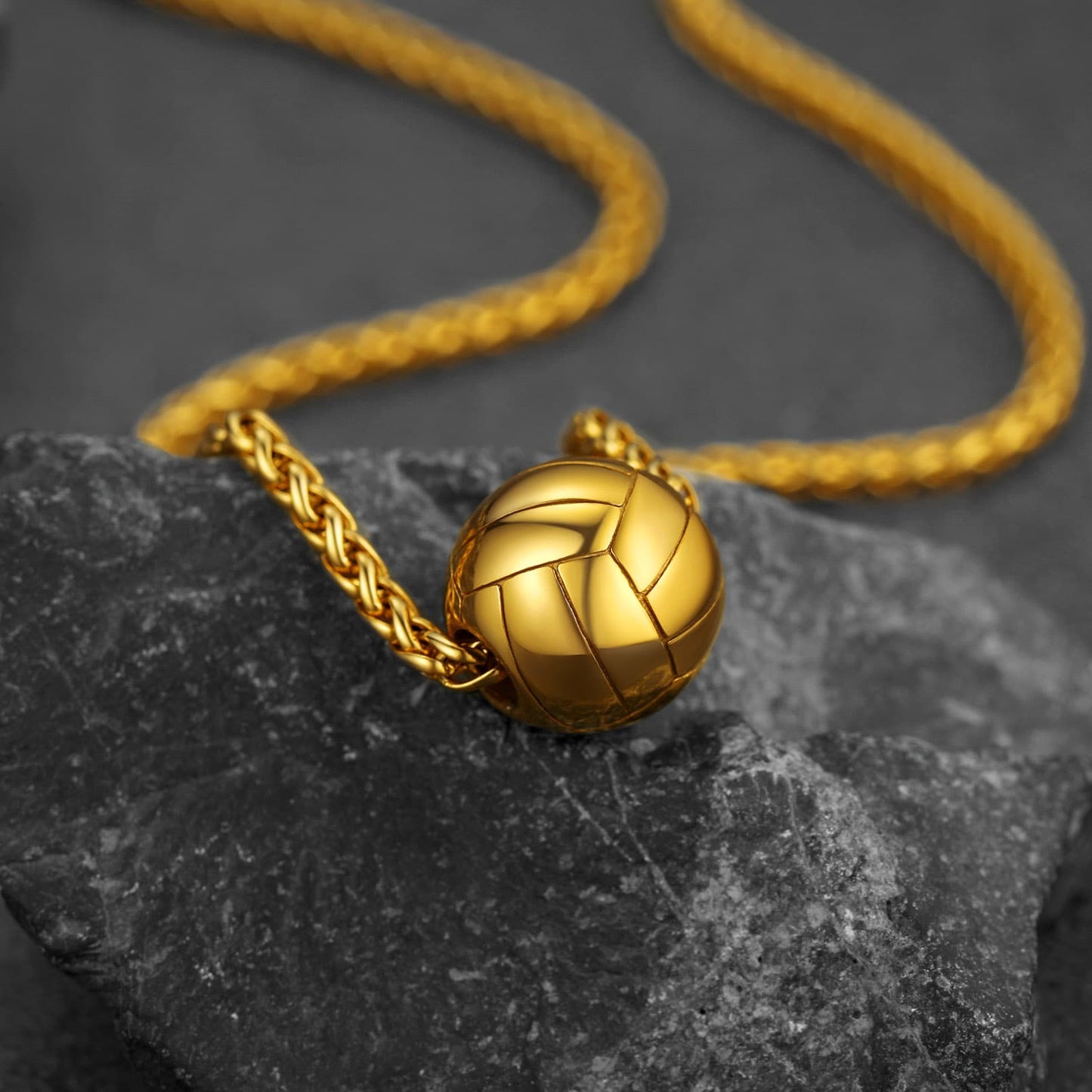 FaithHeart Stainless Steel Volleyball Sport Necklace FaithHeart Jewelry