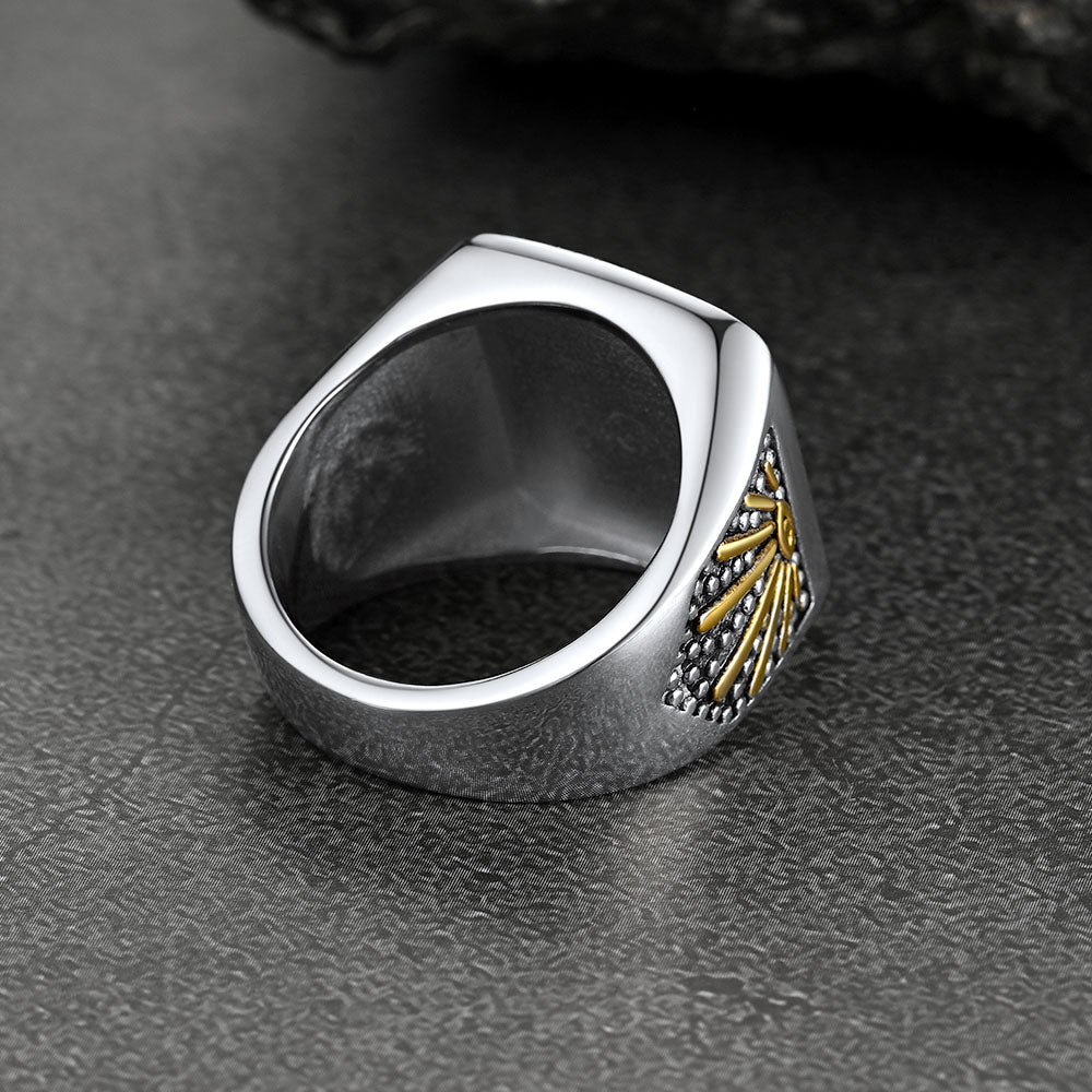 FaithHeart Masonic Freemason Signet Ring For Men FaithHeart